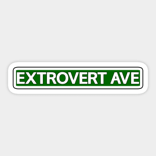 Extrovert Ave Street Sign Sticker